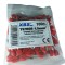 Set pini dubli rosii 1,5mm &sup2; conectori terminal de sertizare izolati poliamida tubulari set 100 buc