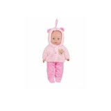 Papusa imbracata in bluza si pantaloni roz, pentru fete, 30 cm