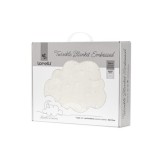 Paturica pentru bebelusi, Lorelli Twinkle, material moale, model decorativ in relief, 80 x 110 cm, Beige