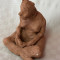 Sculptura in ceramica lut semnata HG, nud de femeie