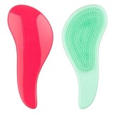 Perie Rosie Verde de Descalcit Parul cu Maner 17cm