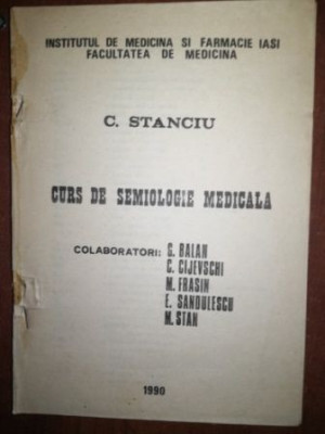 Curs de semiologie medicala- C. Stanciu foto