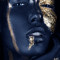 Tablou canvas Make-up auriu-blue7, 30 x 45 cm