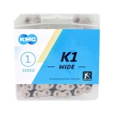 Lant KMC K1 Wide Single-Speed Argintiu/Negru 100 Zale Ultimate FactoryBikes