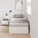 Rama de pat cu depozitare Alb 90x200 cm