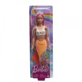 BARBIE DREAMTROPIA PAPUSA SIRENA CU PARUL ROZ SI COADA PORTOCALIE, Mattel