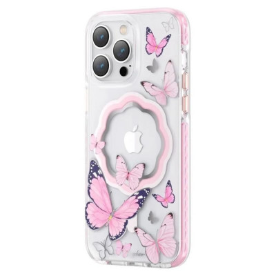 Husa Cover Kingxbar Butterfly Series pentru iPhone 14 Pro Max Pink foto