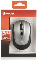 Mouse Bluetooth Fara Fir NGS Frizz-BT Gri Negru foto