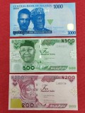 NIGERIA █ SET █ 200 + 500 + 1000 Naira █ 2024 █ P-47-49 █ UNC █ necirculata █ PESTE_2000_BANCNOTE_UNC_AICI █
