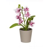 Orhidee decorativa artificiala in ghiveci, 17 cm