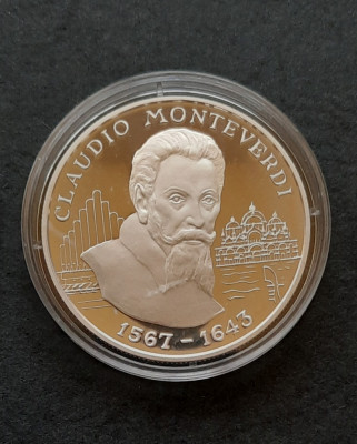 Moneda de argint - 10 Diners &amp;quot;Claudio Monteverdi&amp;quot; 1998, Andorra - A 3445 foto