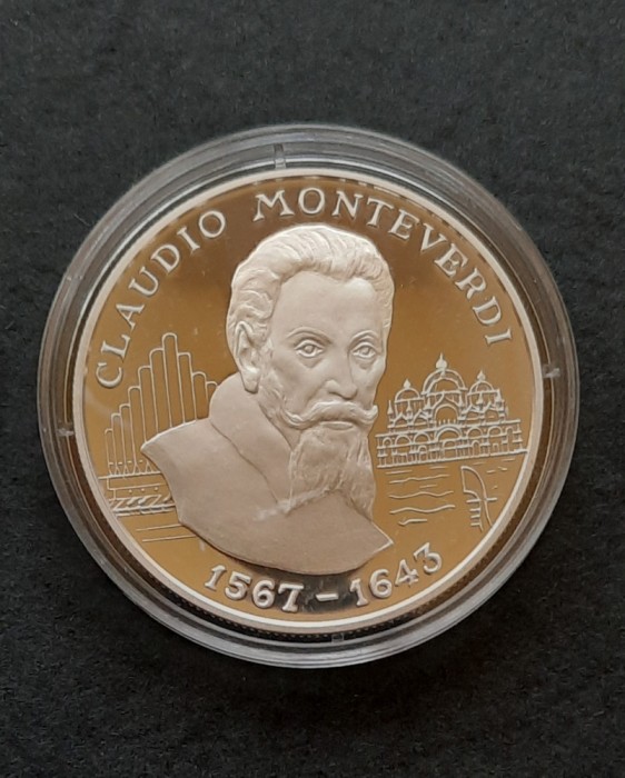 Moneda de argint - 10 Diners &quot;Claudio Monteverdi&quot; 1998, Andorra - A 3445