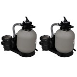 Cumpara ieftin Pompe filtru cu nisip, 2 buc., 600 W, 17000 l/h