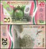 MEXIC █ bancnota █ 20 Pesos █ 2023 █ P-W132 (5) █ COMEMORATIV █ POLYMER █ UNC