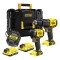 Set 2 scule Stanley FatMax SFMCK461D2T-QW masina de gaurit cu percutie, masina de insurubat cu impact, motor fara perii, 2 x 2 ah + valiza transport