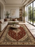 Covor Lotos 1540-200, Marime 80 x 150 cm, Grena, Rosu, Inaltime Fir 8 mm, Antialergic, Polipropilena, Living, Dormitor, Sufragerie, Birou
