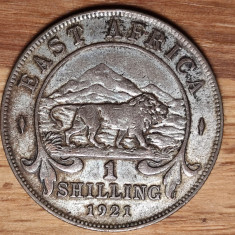 Africa de Est - moneda istorica argint - 1 shilling 1921 - George V - stare buna