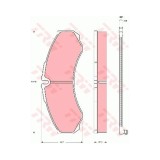 Set placute frana Trw GDB1609, parte montare : Punte fata/ Punte spate