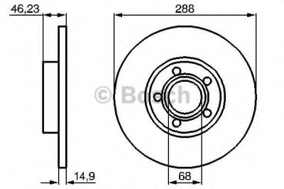 Disc frana AUDI A4 Avant (8D5, B5) (1994 - 2001) BOSCH 0 986 478 545 foto