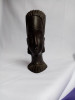 Statueta abanos, arta africana, cap de femeie, 16cm. inaltime