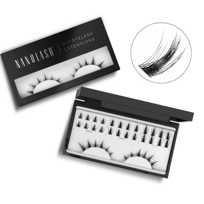 Gene false &icirc;n cluster pentru aplicare DIY acasă Nanolash FLIRTY 36 buc