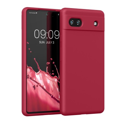 Husa Kwmobile pentru Google Pixel 6a, Silicon, Rosu, 57815.229 foto