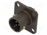 Conector circular soclu tată AMPHENOL PT/451 3 pini 7,5A 600V drept