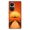 Husa compatibila cu Oppo Reno10 5G Silicon Gel Tpu Model Airplane Sunset