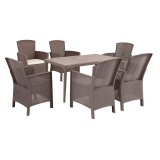 Set mobilier de gradina Odima 6+1 cappuccino