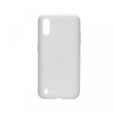 Husa Samsung Galaxy A01 Lemontti Silicon Silky Semitransparent Alb