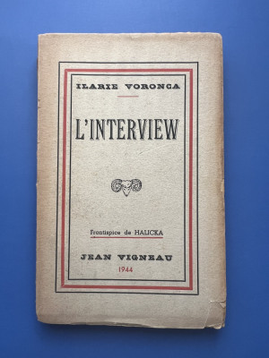 Ilarie Voronca -Interviul 1944, semnata olograf foto