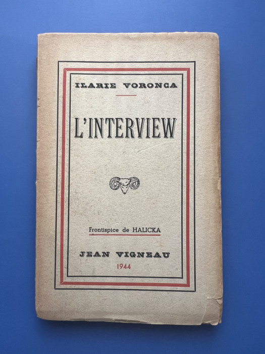 Ilarie Voronca -Interviul 1944, semnata olograf