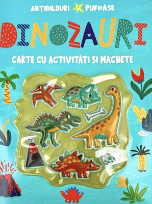 Dinozauri. Abtibilduri Pufoase. Carte Cu Activitati Si Machete, - Editura Flamingo foto