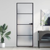 Gossi usa de interior negru 76x201,5 cm sticla securiz./aluminiu slim