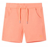 Pantaloni scurți pentru copii cu șnur, portocaliu neon, 104