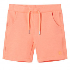 Pantaloni scurți pentru copii cu șnur, portocaliu neon, 116