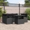 vidaXL Set de canapele pentru grădină 7 pcs Negru 100 x 55 x 73 cm 3357316
