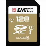 Card Memorie SDXC Emtec Elite Gold, 128Gb, Clasa 10 / UHS-1 U1 ECMSD128GXC10GP
