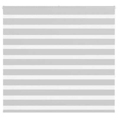 Jaluzea tip zebra gri deschis lățime țesătură 150,9cm poliester foto