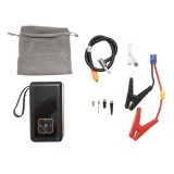 Robot pornire si compresor aer smart 80W 150 PSI, afisaj digital LED, baterie litiu 8000 mAh, baterie externa, lanterna LED, port USB/USB-C, accesori