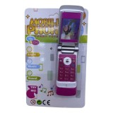 Jucarie telefon mobil cu clapeta roz