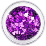 Confetti nail art - inimi mov &icirc;nchis, LION COSMETICS