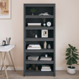 VidaXL Bibliotecă, gri, 80x35x183 cm, lemn masiv de pin 821696