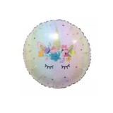 Balon Folie Unicorn Face Pastel 45x45 cm