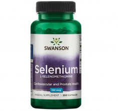 Seleniu (100 mcg), Swanson Selenium L-Selenomethionine - 200 capsule (200 doze) foto