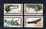 Serie Completă 4 Timbre SUA 1971 Protecția Faunei Săbatice Păstrăv Aligator Urs Polar Condor Neștampilate - A875