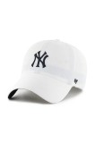47 brand șapcă MLB New York Yankees culoarea alb, uni, B-BRRRC17BBU-WH