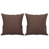 Cumpara ieftin Perne decorative, 2 buc., maro, 40x40 cm, piele ecologica