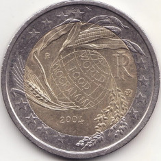 Moneda Italia - 2 Euro 2004 - Programul Alimentar Mondial