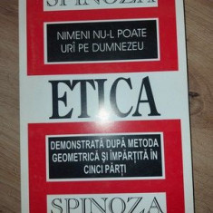 Etica demonstrata dupa metoda geometrica si impartita in cinci parti Spinoza